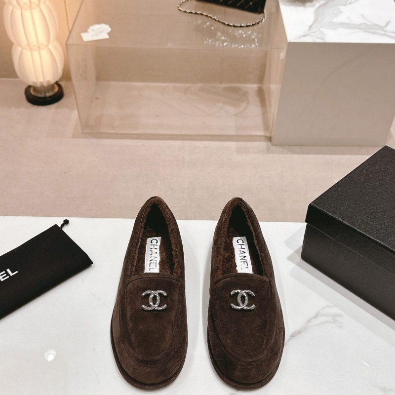 Ch*el leather shoes